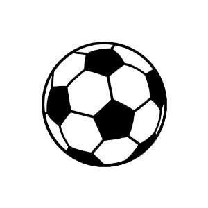  Soccer Ball small 3 Tall BLACK vinyl window decal sticker 
