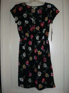Tucker Target Button Front Dress Painted Flowers Print  
