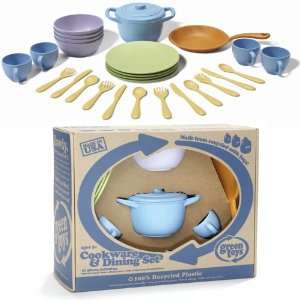  Cookware & Dining Set by Green Toys  17pc  Age 2 & Up 
