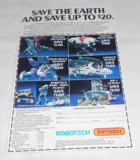 1985 Matchbox toys ad page ~ ROBOTECH WARS  