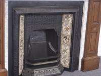 Antique Victoran Oak Fireplace Mantel with Minton Tiles c1880  