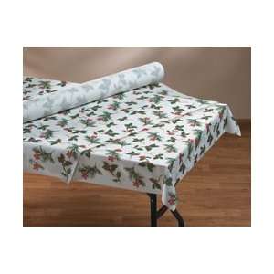  Linen Like Paper Table Cover Rolls   Winterberries 