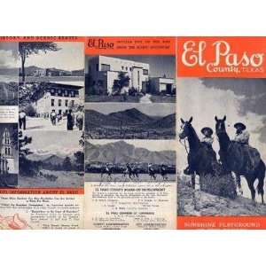  El Paso County Texas Tourism Brochure 1930s Sunshine 