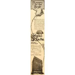1917 Ad Hotel La Salle Chicago Housing Ernest Stevens   Original Print 