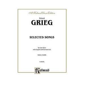    Selected Songs Book Voice By Edvard Grieg