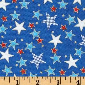  44 Wide Celebrations Multi Stars Royal Fabric By The 