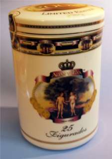 Porcelain Humidor Jar Vintage 2003 Limited Edition Adan y Eva (Adam 