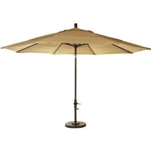   Umbrella With Crank Lift And Collar Tilt   Wheat Patio, Lawn & Garden