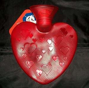 Red Love Heart Hot Water Bottle Fashy Thermoplastic  
