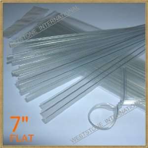    1000pcs 7 (18cm) Plastic Clear Twist Ties   Flat