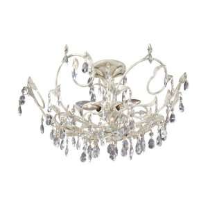   Mount Ceiling Fixture, White, Gold, Crystal, B9160