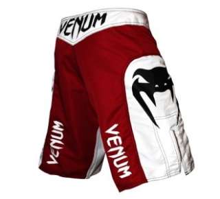 VENUM ELITE MMA FIGHT SHORTS RED WHITE SMALL 31 / 32  