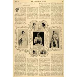  1895 Article American Girl Violinists Frederic Reddall 