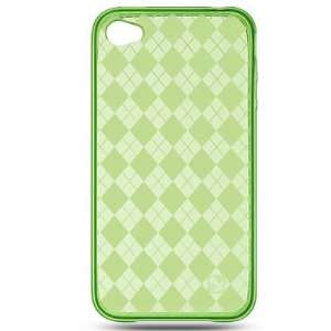   Glove with GREEN PLAID CHECKERED Design Soft Cover Case for APPLE IPOD