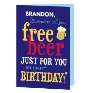  Birthday Greeting Cards   Free Beer By Jill Smith Design 