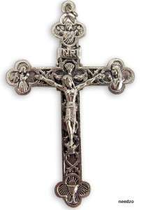 Adoring Angels From Heaven Cross Silver Crucifix  
