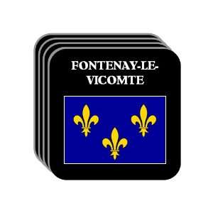 Ile de France   FONTENAY LE VICOMTE Set of 4 Mini Mousepad Coasters