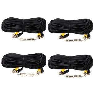 Angel 4 Packs 100 Ft cable for security camera vedio and power