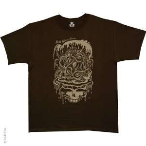  Grateful Dead Dead Melt T Shirt (Brown), L Sports 