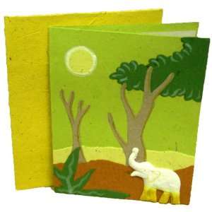  Mr. Ellie Pooh Elephant Dung Paper Single Greeting Card   Light 