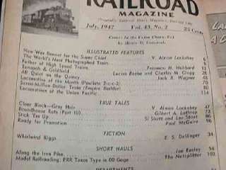Vintage Pulp RAILROAD MAGAZINE   JULY 1947 Full Issue  