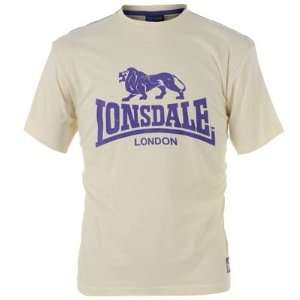 Lonsdale   Authentic British Boxing Mod Culture T  Shirt Stone/Purple 