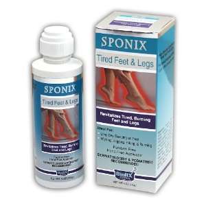 Sponix Tired Feet & Legs  Revitalizes Tired, Burning Feet and Legs, (4 