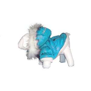  New   Pet Life   METALLIC FASHION PARKA with Removable Hood 