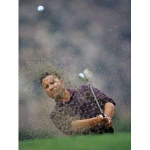  Golfer Blasting a Shot Out of a Sand Trap, San Diego 