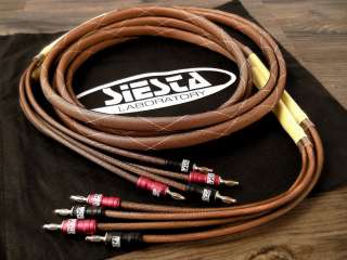 SIESTA Gold Plated Audiophile Banana Speaker Cable 2.5m PUS  