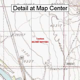   Map   Toston, Montana (Folded/Waterproof)