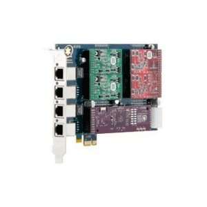  Digium AEX410PLF Analog PCIe Card   New