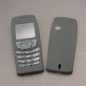  RUBBER BLACK Faceplate/Cover for Nokia 6610i + Keypad 