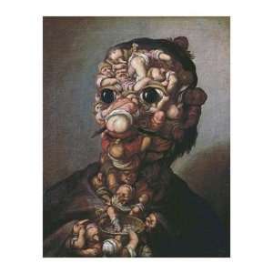  Faustino Bocchi   A Head Formed Out Of Pygmies Giclee 