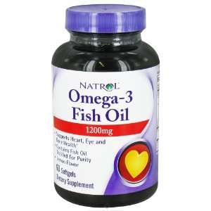  Natrol Heart Health Omega 3 Fish Oil 1,200 mg 60 softgels 