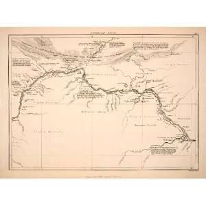  1875 Print Map South America Peru Virgin Forest Maranon 
