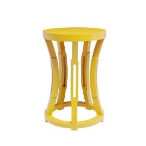  Hourglass Stool or Side Table   Yellow 