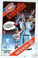 1986 87 Sherbrooke Canadiens Hockey Pocket Schedule AHL  