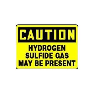  HYDROGEN SULFIDE GAS MAY BE PRESENT Sign   10 x 14 Adhesive Vinyl