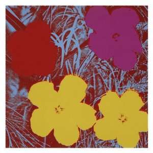 Flowers, c.1970 (Red, Pink, Yellow) Giclee Poster Print by Andy Warhol 