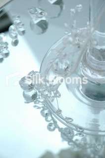 Large 60cm Martini Glass Table Arrangement White Roses  
