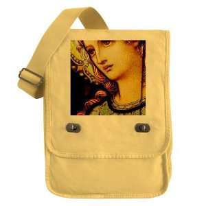   Messenger Field Bag Yellow Mother Mary Stained Glass 