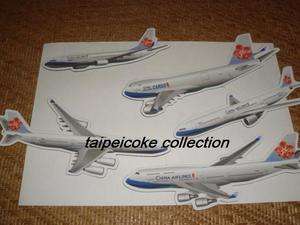 Taiwan China Airlines Aircraft Fleet 5 Magnets NEW  