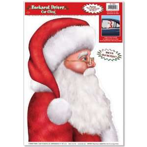  Santa Backseat Driver Car Cling Party Accessory (1 count 