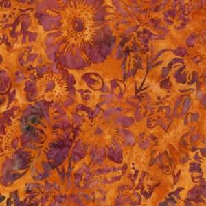  Rayon Batik fabric by Hoffman, Rayon Batik Amber marbled 