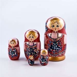   Dolls, Matryoshka, 5pcs/7  Vika Russian Matryoshka Toys & Games