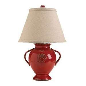  Vietri Small Italian Rustic Red Pottery Table Lamp