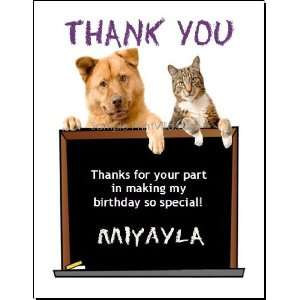 Animal Lover Birthday Thank You Cards