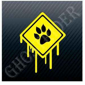 Dog Paw Sign Splash Pet Animal Lover Car Trucks Sticker 