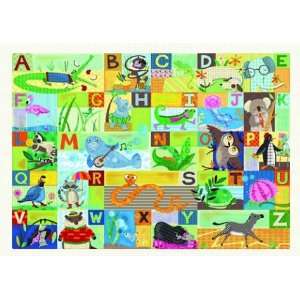  Oopsy Daisy ABC Animal Action Placemats (Set of 4 